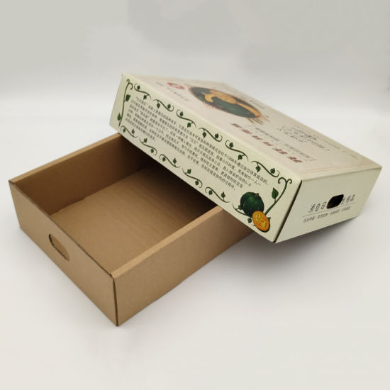 Custom Corrugated Buckle Lid Box Vegetable Box