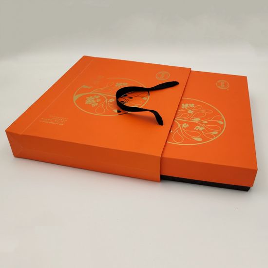 Rigid Cardboard Foldable Paper Gift Packaging Luxury Box with Ribbon